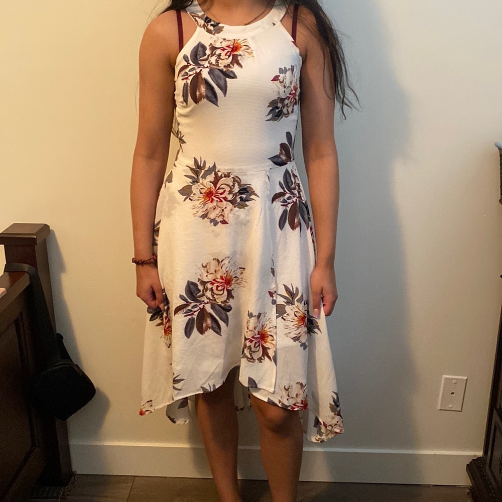 White floral dress